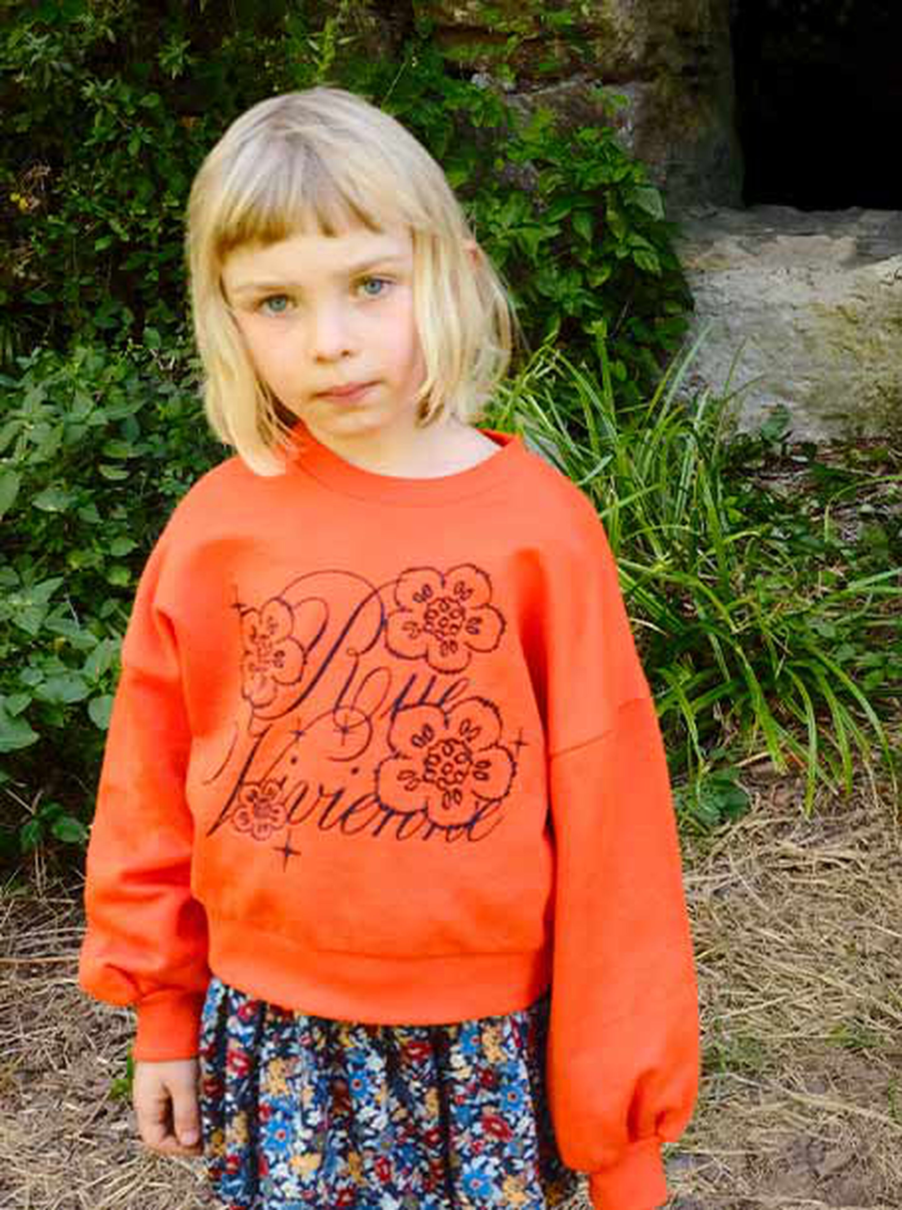 ozy kids outfit with check patterns and Kenzo sweater