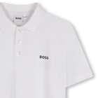 Katoenen polo met logo BOSS 
                    BOY