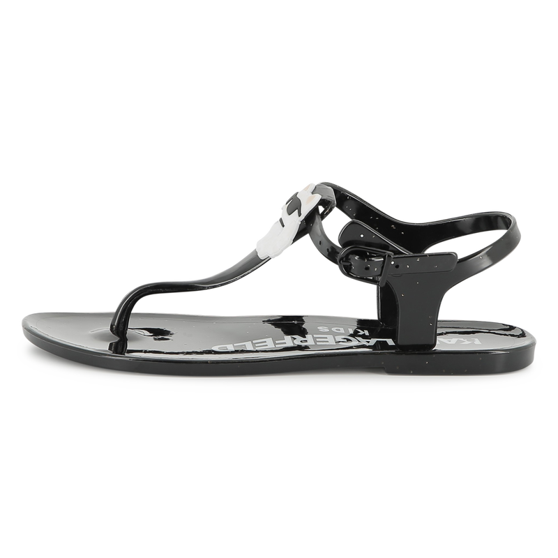Sandalen met gespen en badge KARL LAGERFELD KIDS 
                        GIRL