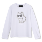 T-shirt met lange mouwen, WIT, hi-res