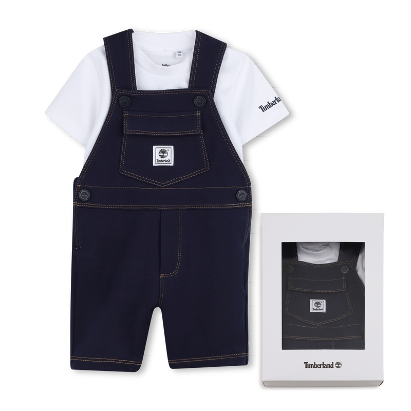 OVERALLS EN T-SHIRT SET TIMBERLAND 
                        BOY