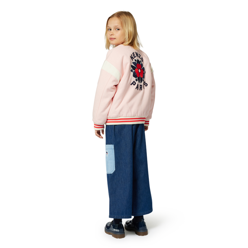 Geborduurde wollen jas KENZO KIDS 
                        GIRL
