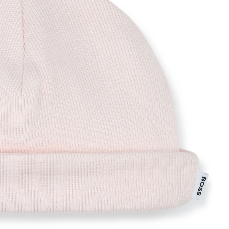 Muts met omslag in ribbelsteek BOSS 
                        GIRL