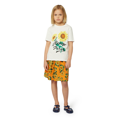 Rok met print van satijnkatoen KENZO KIDS GIRL