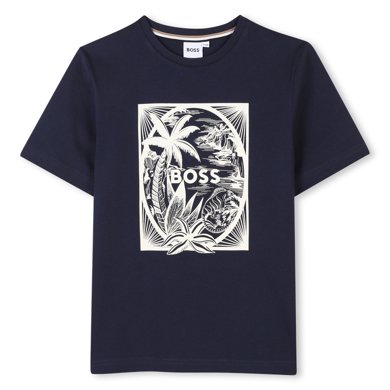 Katoenen T-shirt korte mouwen BOSS 
                        BOY