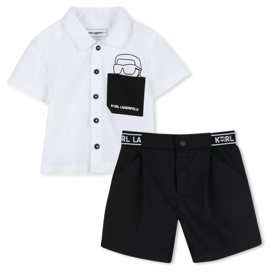 SEBMLE SHIRT EN KORTE BROEK KARL LAGERFELD KIDS BOY