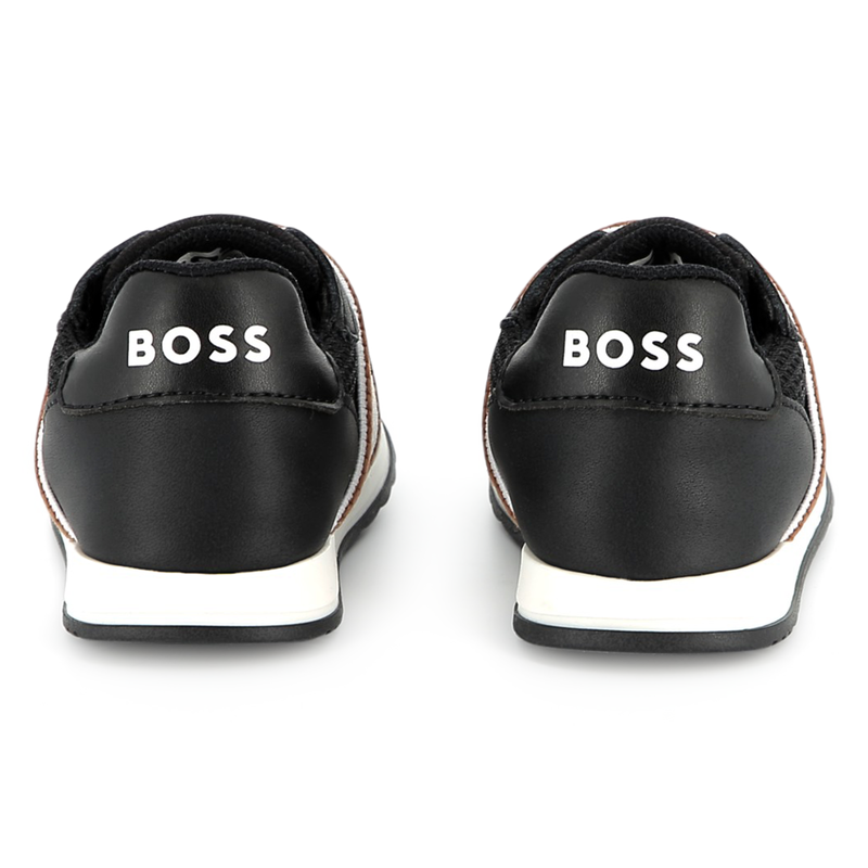 Sneakers met leer en visnet BOSS 
                        BOY