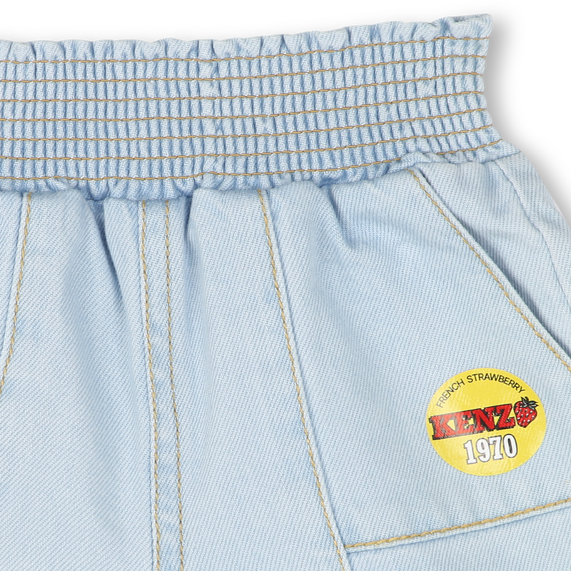 Denim short met zakken KENZO KIDS 
                        GIRL