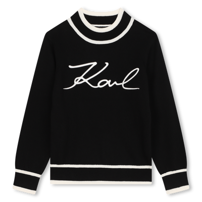 Trui met geborduurd logo KARL LAGERFELD KIDS GIRL