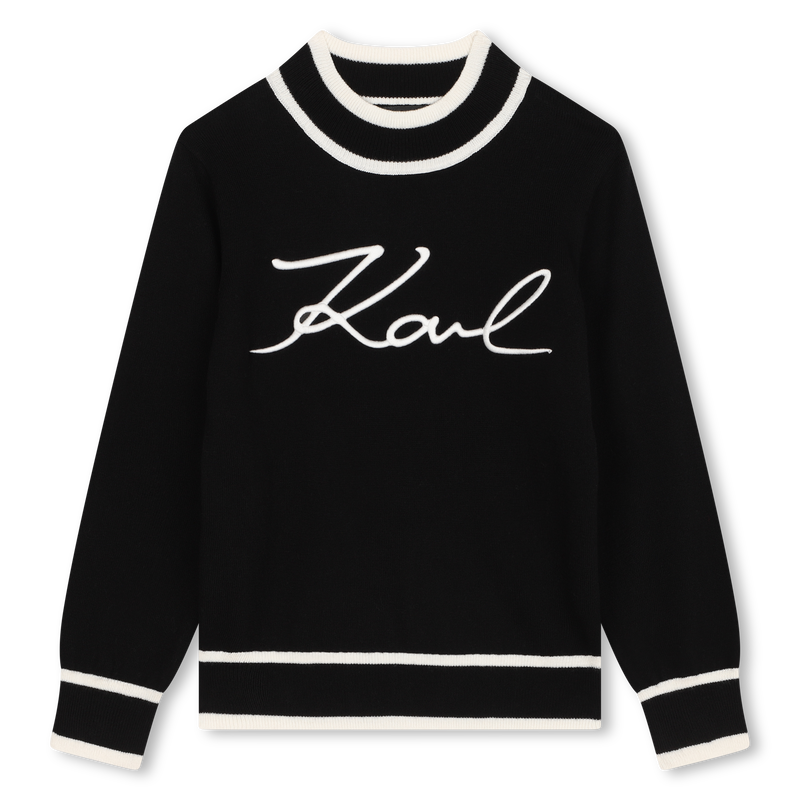 Trui met geborduurd logo KARL LAGERFELD KIDS 
                        GIRL