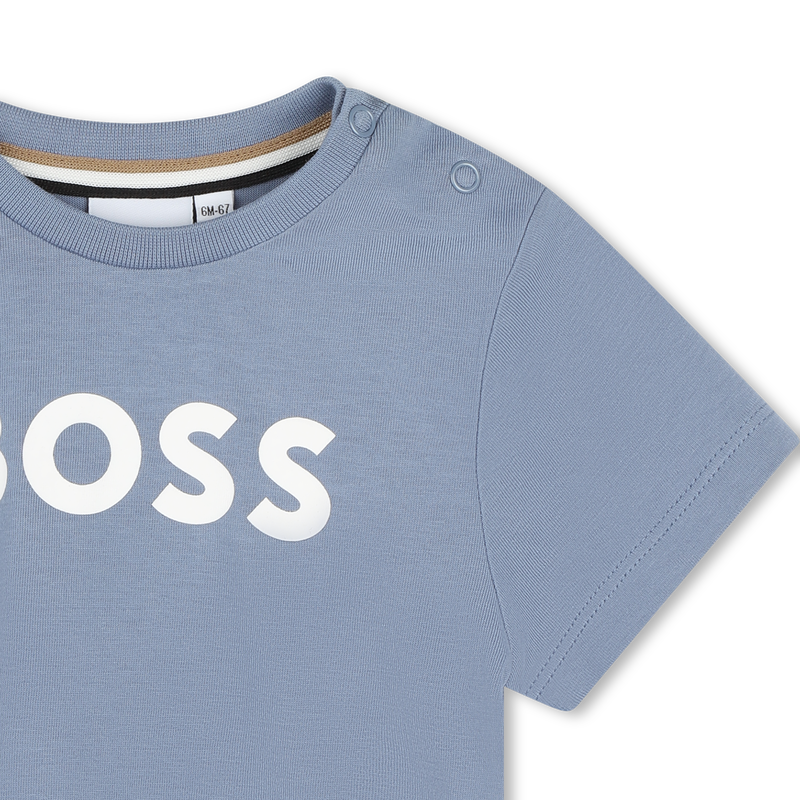 Katoenen T-shirt met logo BOSS 
                        BOY