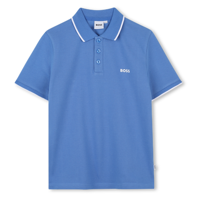 Effen polo van katoenpiqu&eacute; BOSS BOY