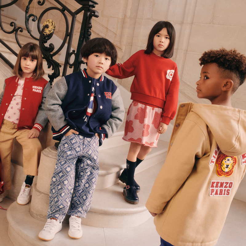 Fleece sweater van katoen KENZO KIDS 
                        GIRL