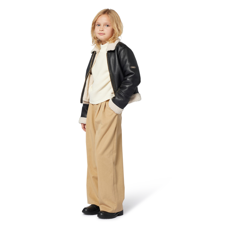 Twill broek met wijde pijpen MICHAEL KORS 
                        GIRL