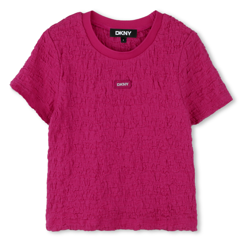 T-shirt met wafelstructuur DKNY 
                        GIRL