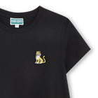 Wijd uitlopende jurk met badge KENZO KIDS 
                    GIRL