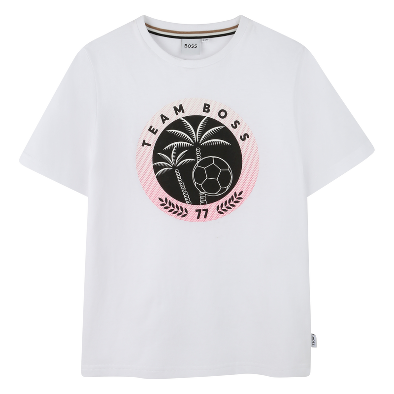 Katoenen T-shirt korte mouwen BOSS 
                        BOY