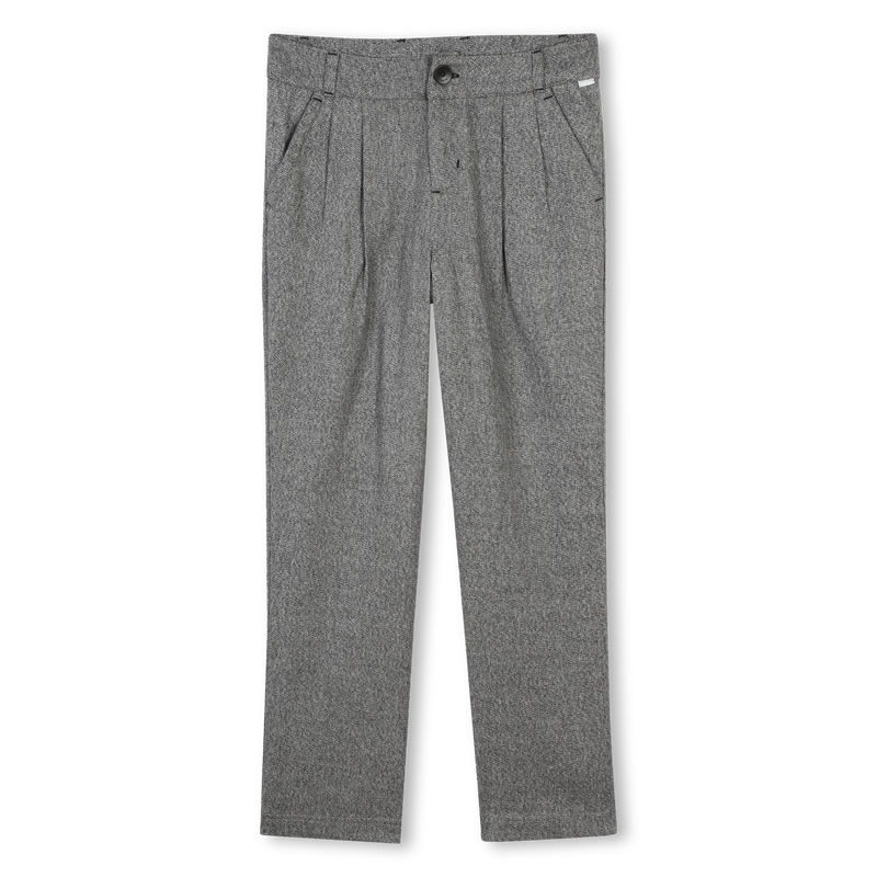 Katoenen broek met plooitjes BOSS 
                        GIRL