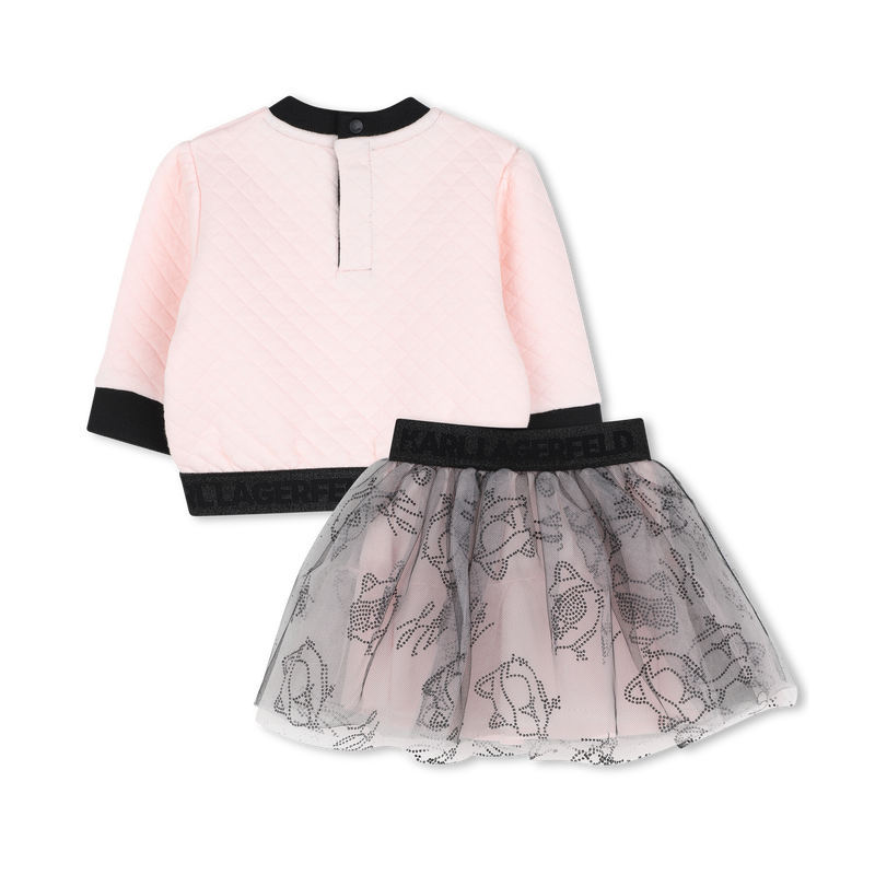 Sweat- en rokset KARL LAGERFELD KIDS 
                        MEISJE