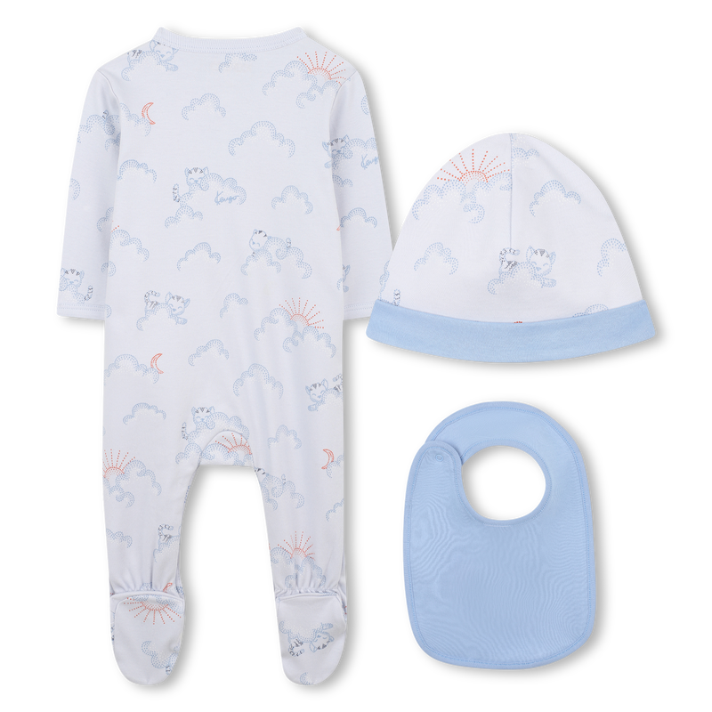 Set pyjama, slabbetje en muts KENZO KIDS 
                        BOY