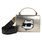 Handtas van fijnkorrelig gecoat textiel KARL LAGERFELD KIDS 
                    GIRL