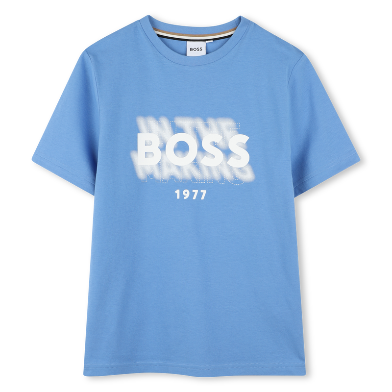 Katoenen T-shirt korte mouwen BOSS 
                        BOY