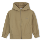 Hoodie met rits, DONKER BEIGE, hi-res