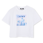 T-shirt met korte mouwen, WIT  BLAUW, hi-res