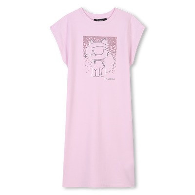 Hippe jurk met korte mouwen KARL LAGERFELD KIDS GIRL