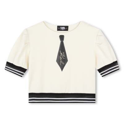 Top met sierstropdas KARL LAGERFELD KIDS GIRL