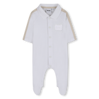 Pyjama met drukknoopsluiting, WIT, hi-res