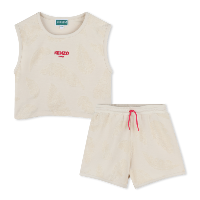 Hemdje en short van badstof KENZO KIDS 
                        GIRL
