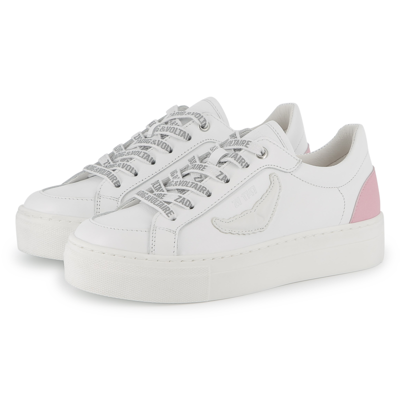 Leren sneakers met veters