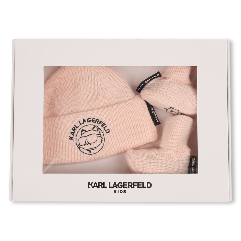 Muts en sloffen set KARL LAGERFELD KIDS 
                        MEISJE