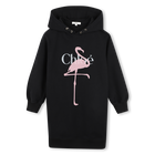Hoody jurk, ZWART, hi-res