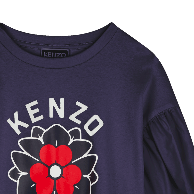 T-shirt, 2 materialen, print KENZO KIDS 
                        GIRL