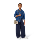 Twill broek met wijde pijpen MICHAEL KORS 
                    GIRL
