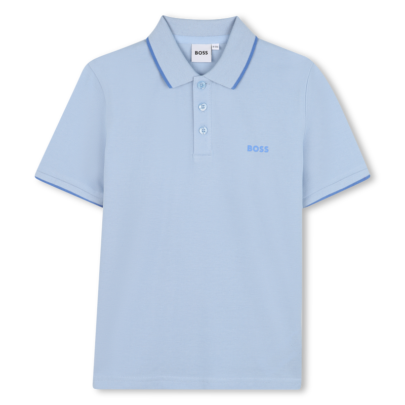 Effen polo van katoenpiqu&eacute; BOSS 
                        BOY