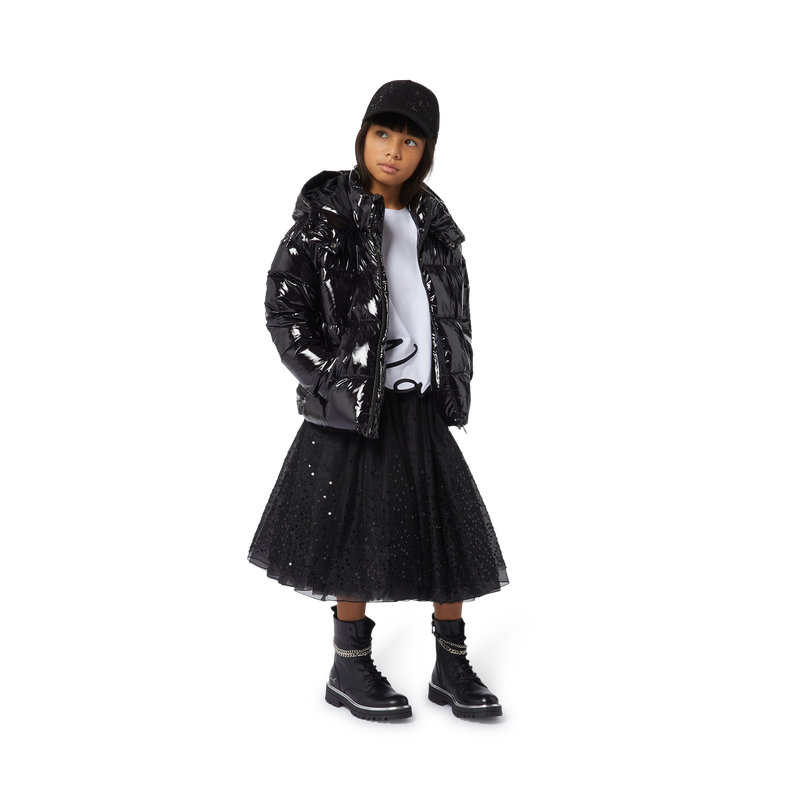 T-shirt met geborduurd logo KARL LAGERFELD KIDS 
                        GIRL