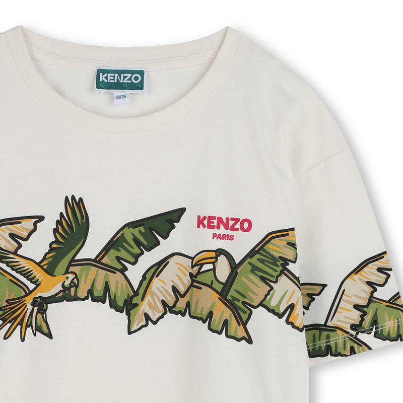 Katoenen T-shirt korte mouw KENZO KIDS 
                        GIRL
