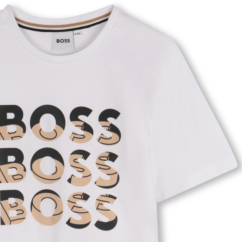 Katoenen T-shirt korte mouwen BOSS 
                        BOY