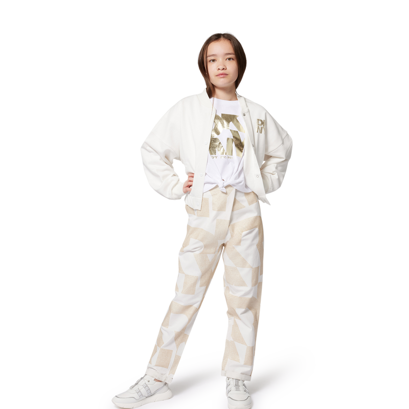 Broek van katoen en linnen DKNY 
                        GIRL