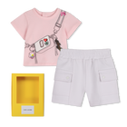 Set t-shirt en korte broek, ROZE, hi-res