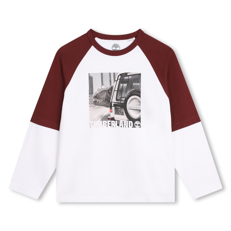 Tweekleurig T-shirt met print TIMBERLAND 
                        BOY