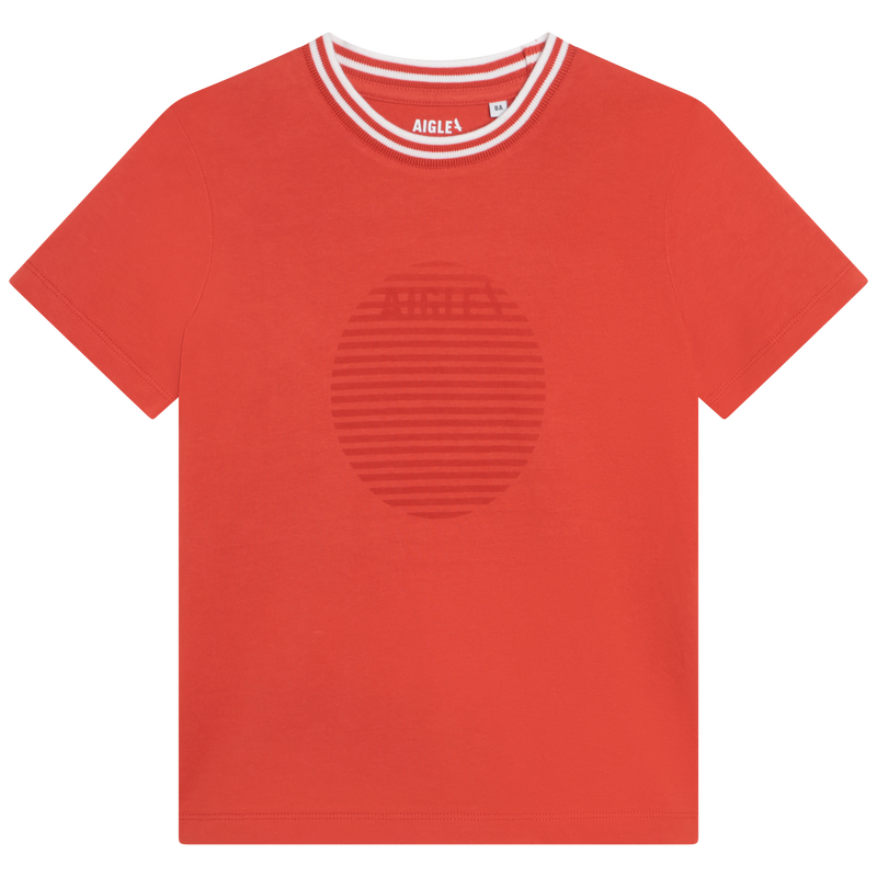 T-shirt met print en kraag