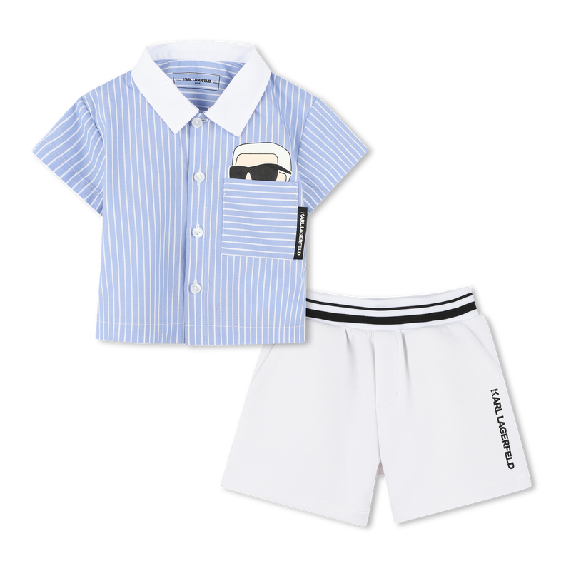 OVERHEMD + KORTE SET KARL LAGERFELD KIDS 
                        BOY