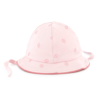 Katoenen hoedje met koordjes BOSS GIRL