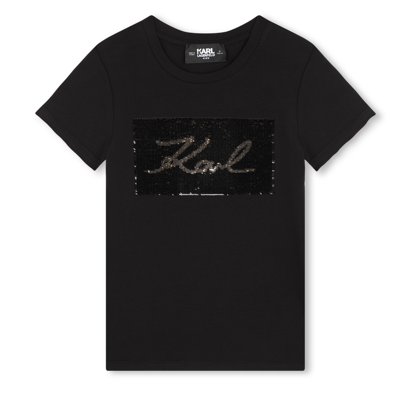 T-shirt met lovertjes KARL LAGERFELD KIDS 
                        GIRL