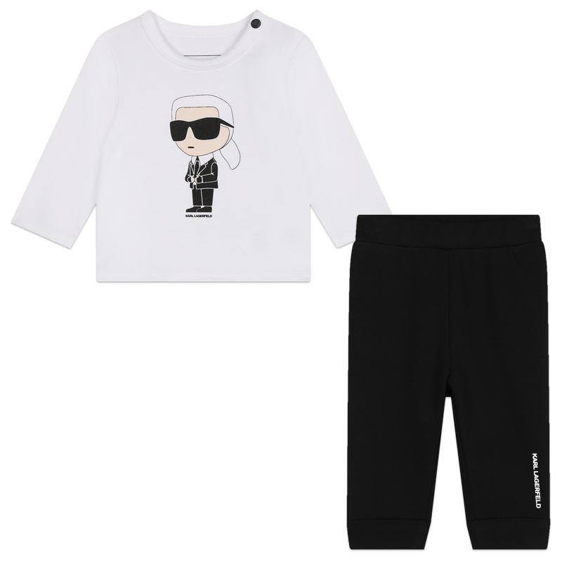 Set van T-shirt en broek KARL LAGERFELD KIDS 
                        BOY