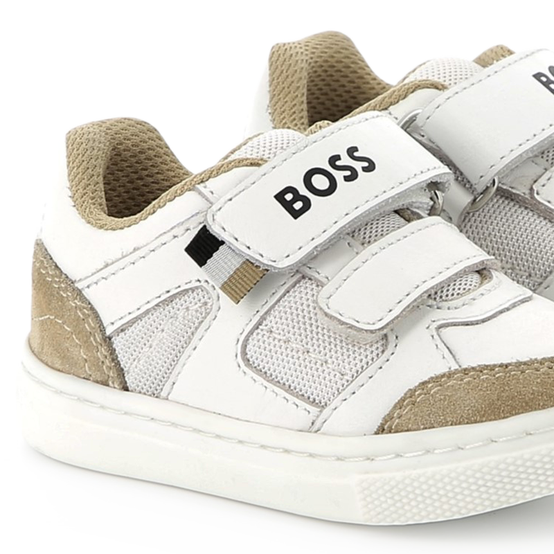 Leren sneakers met klittenband BOSS 
                        BOY